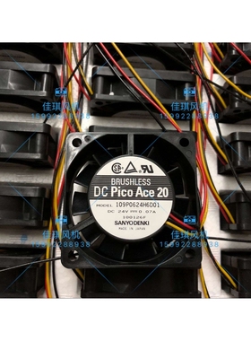 山洋109P0624H6D01 6020 DC24V 0.07A 6厘米轴流风扇