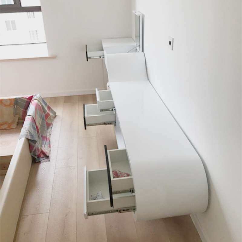 白色烤漆卧室简易电视柜梳妆台电脑桌组合柜客厅