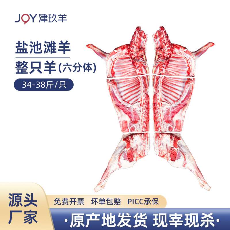 宁夏盐池滩羊肉整只羊六分体现杀羊羔去皮冷冻全羊烤全羊食材羊汤
