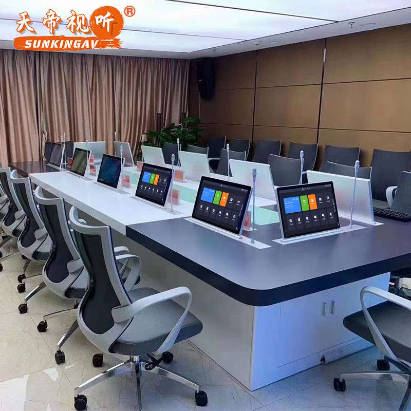 会议系统桌面终端无纸化会议系统设备智能高清双显液晶屏带话筒会