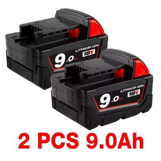 18V MilwaukeeM18 M18B618VXC 9Ah12Ah18650锂离子电池可充电电
