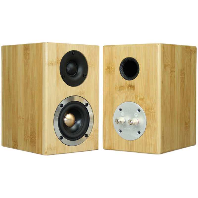 实木无源音箱3寸3.5寸hifi发烧级重低音音响木质家用客厅桌面音箱