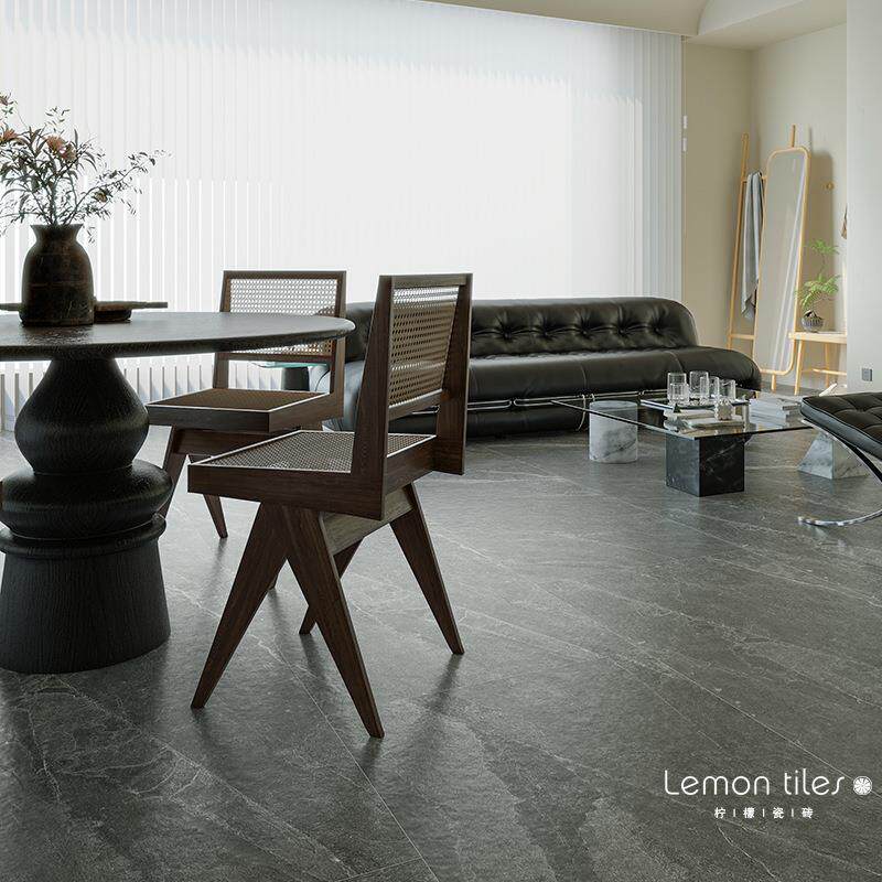 复古砂岩瓷砖火山岩地砖质感砖现代卫生间阳台浴室墙砖