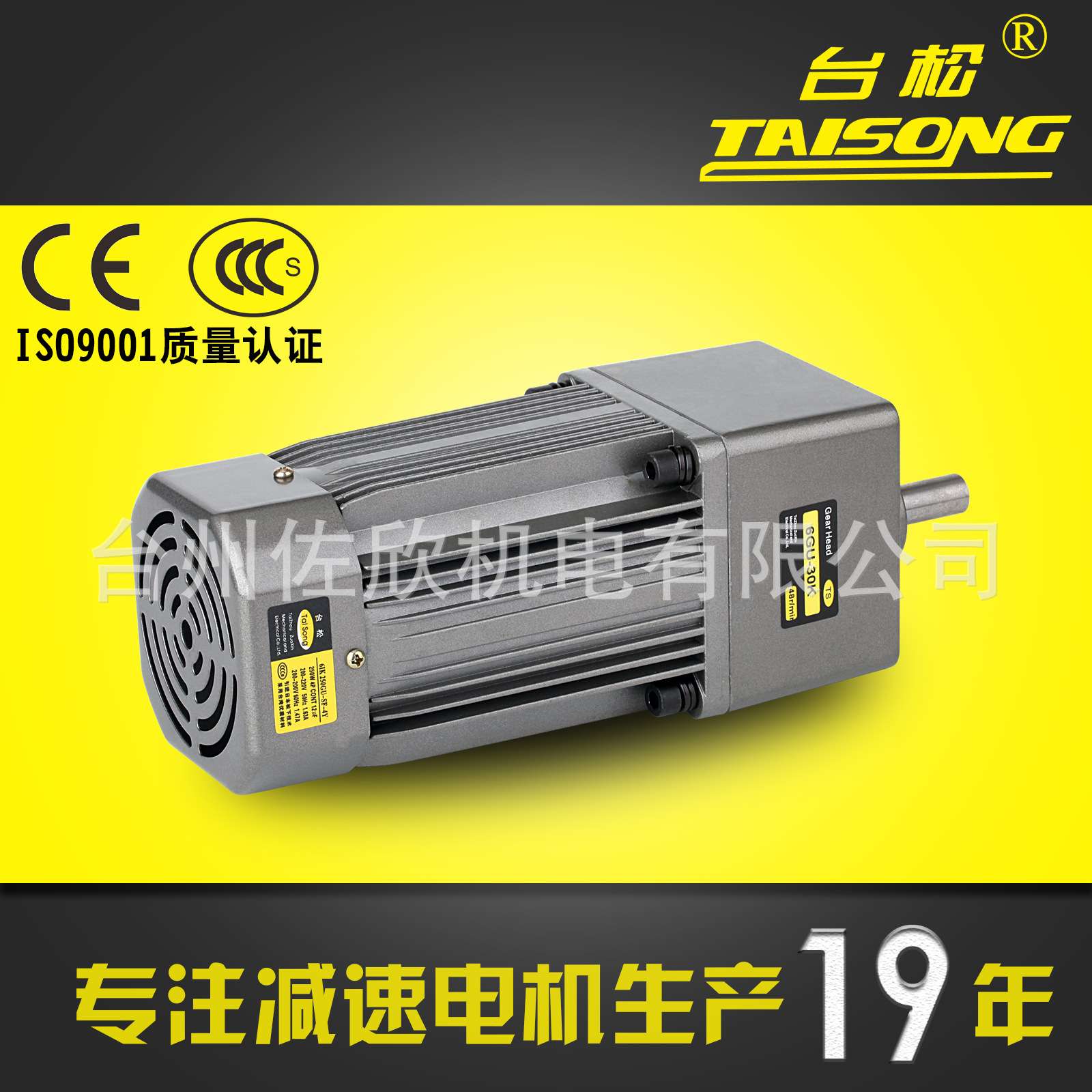 台松减速电机250W微型交流异步齿轮调速定速可逆控制马达220V380V