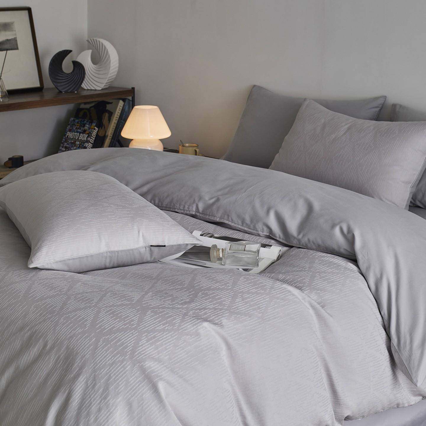 高级100长绒棉磨毛四件套新款全棉纯棉加厚床单提花被套秋冬床品4