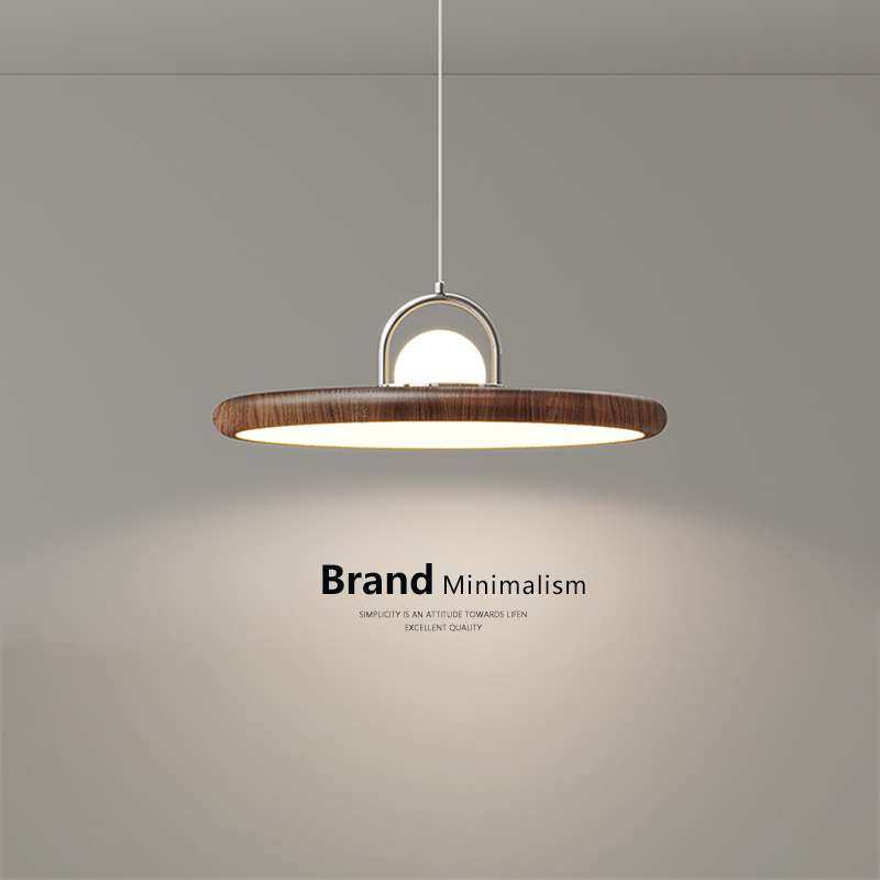 餐厅吊灯法式中古风飞碟吧台吊灯现代简约胡桃木纹色护眼饭厅主灯,鲜花速递/花卉仿真/绿植园艺,割草机/草坪机,淘宝优惠券,粉丝福利购,淘宝优惠卷