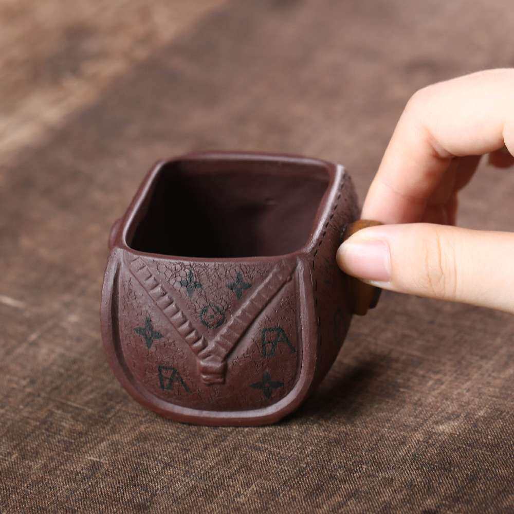 宜兴紫砂杯驴牌杯手工品茗杯仿生主人杯原矿创意单个杯子