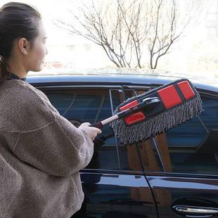 软毛长柄拖把除尘掸子车用伸缩刷子擦车蜡刷洗车神器 厂家现货