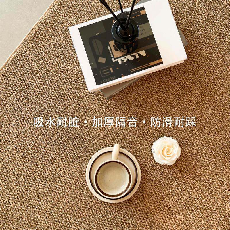 仿剑麻可机洗地毯客厅防水防污地垫新款可水洗入户地垫耐脏易打理