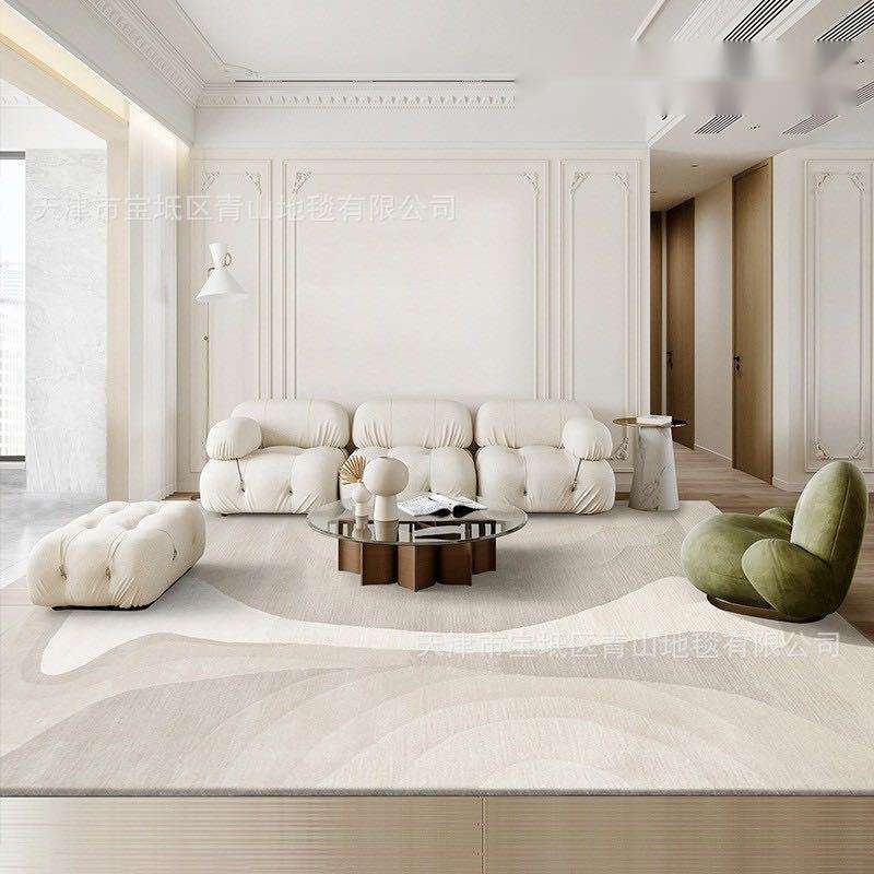 意式简约奶油风耐脏现代轻奢极简圈绒地毯客厅卧室家用床边茶几毯