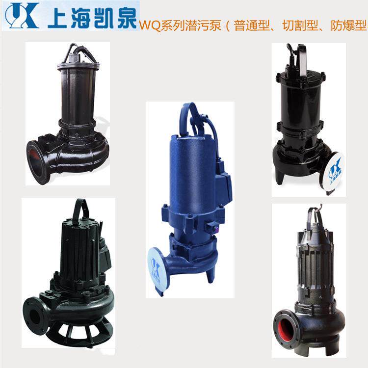 凯泉厂家供应WQ潜水排污泵65WQ/E30-18.5-3杂质 耦合装置上海发货
