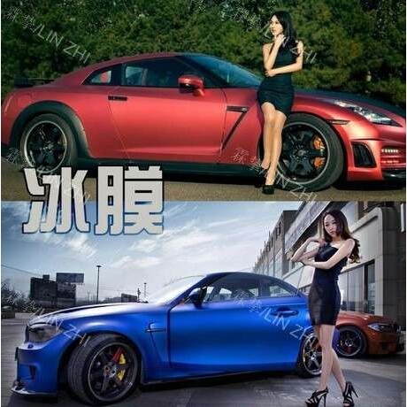 厂销亚光电镀膜 冰膜改色膜 车身改色贴纸贴膜 汽车亚光冰膜