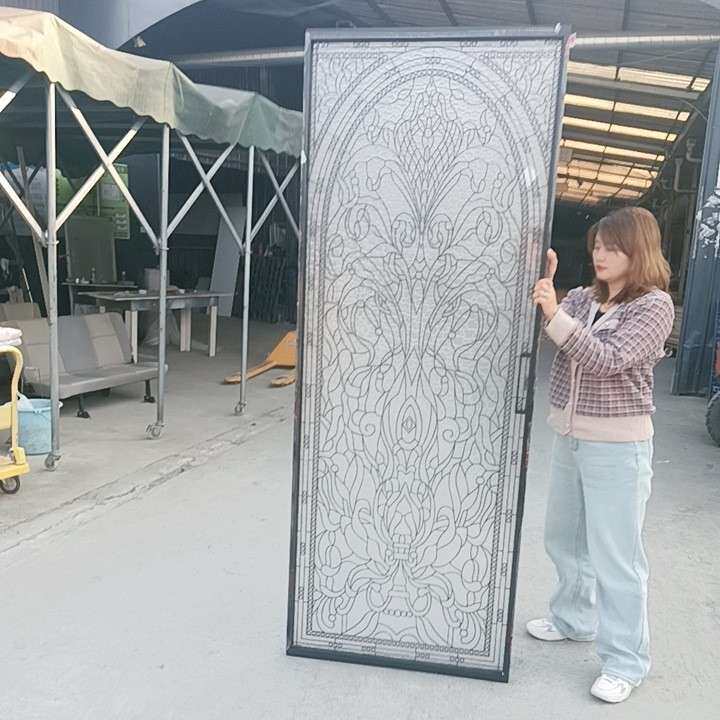 新款艺术玻璃门欧法式厕所卫生间评价门卧室厨房客厅推拉门极窄门