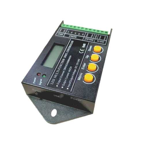DC12-24VLED显示多功能DMX控制器3路4路DMX512解码器