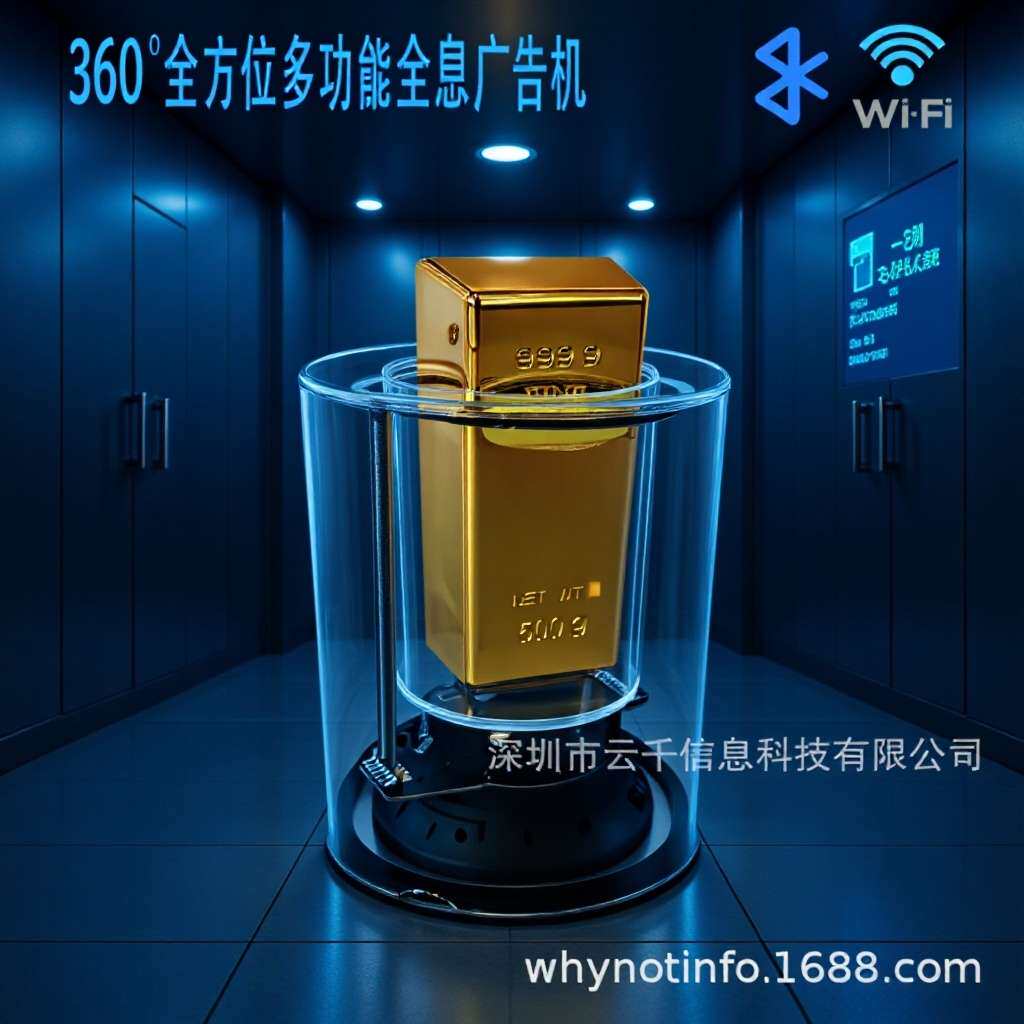 双排LED360度高清15cm3D全息风扇桌面裸眼3D全息风扇吸睛引流神器