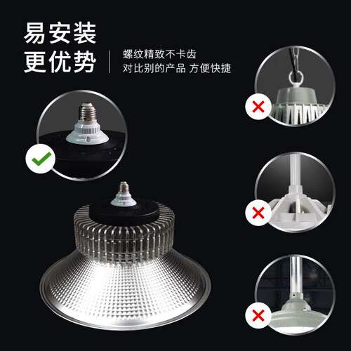led厂房工矿灯高功率照明车间仓库螺口灯炮e27大功率节能工矿灯