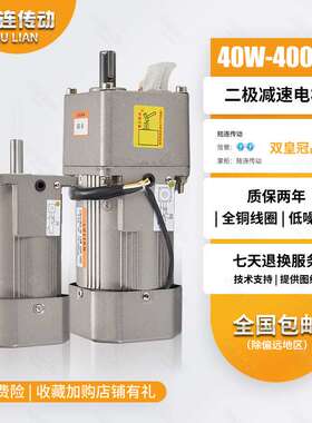 陆连电机40W~400W交流两极齿轴电机2800转光轴电机 马达220V380V