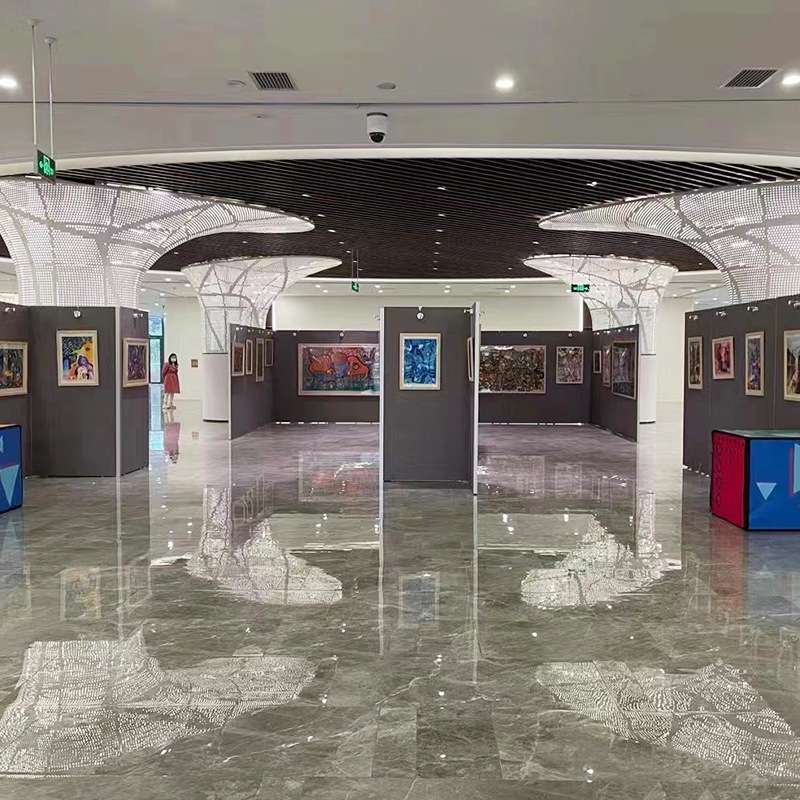 书法作品活动展架背景板移动广告宣传隔断拍卖展览板麻布艺术板墙