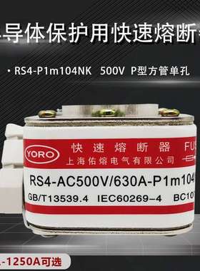 RS4 AC500V快速熔断器500A630A700A800A900A1000A1250A P1m104NK