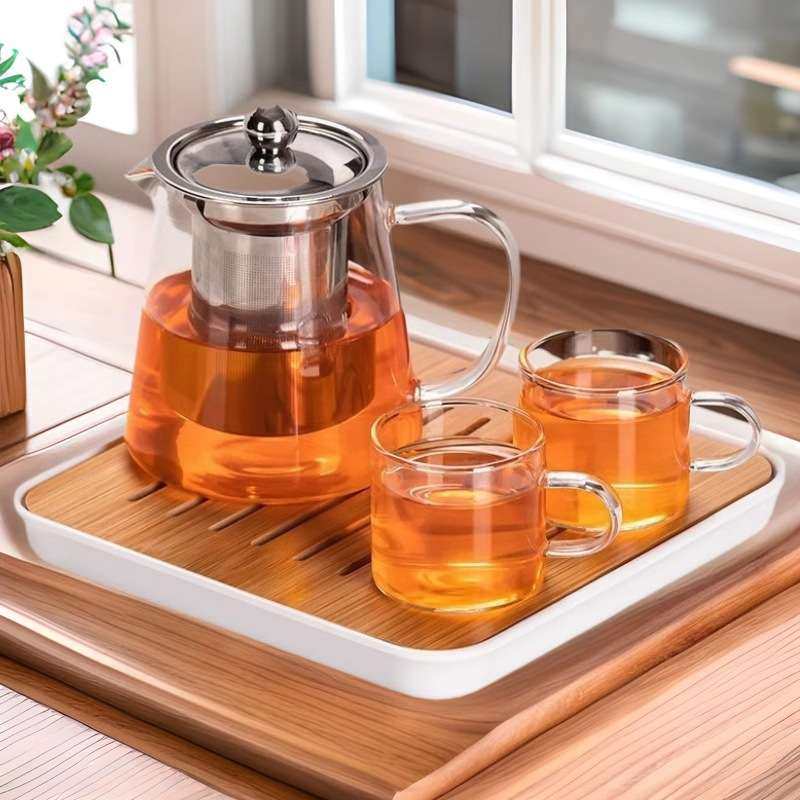 玻璃泡茶壶耐高温茶具套装家用花茶水壶一壶2杯茶盘玻璃煮茶器,鲜花速递/花卉仿真/绿植园艺,割草机/草坪机,淘宝优惠券,粉丝福利购,淘宝优惠卷