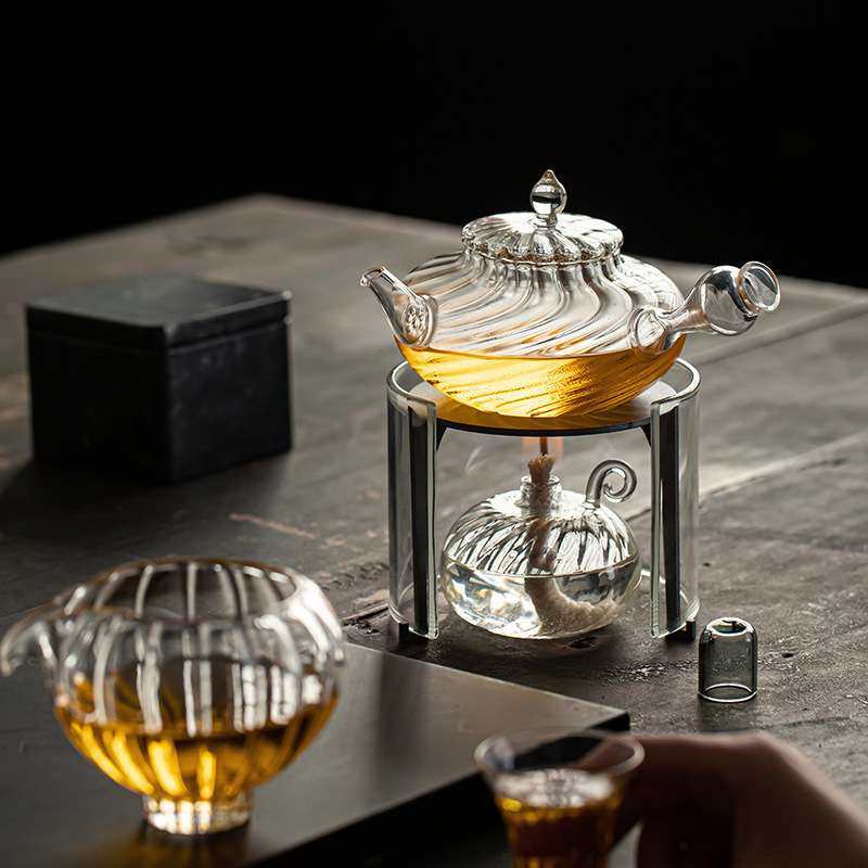 耐高温煮茶酒精炉子玻璃耐热煮茶壶酒烧水泡茶高端茶道户外泡茶器