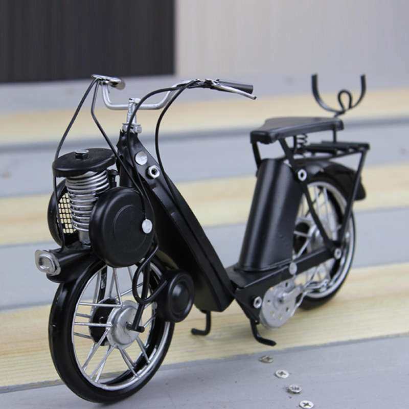 工艺品摆件铁艺自行车软装家居饰品 橱窗装饰桌面汽车摆件复古