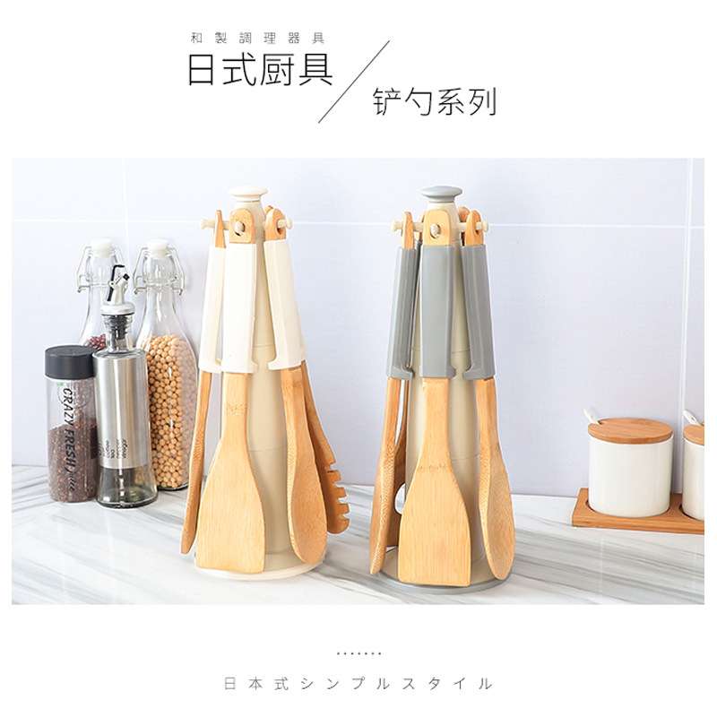 竹制不粘锅厨具木铲长柄木锅铲高温菜铲烹饪套装木铲子 旧版