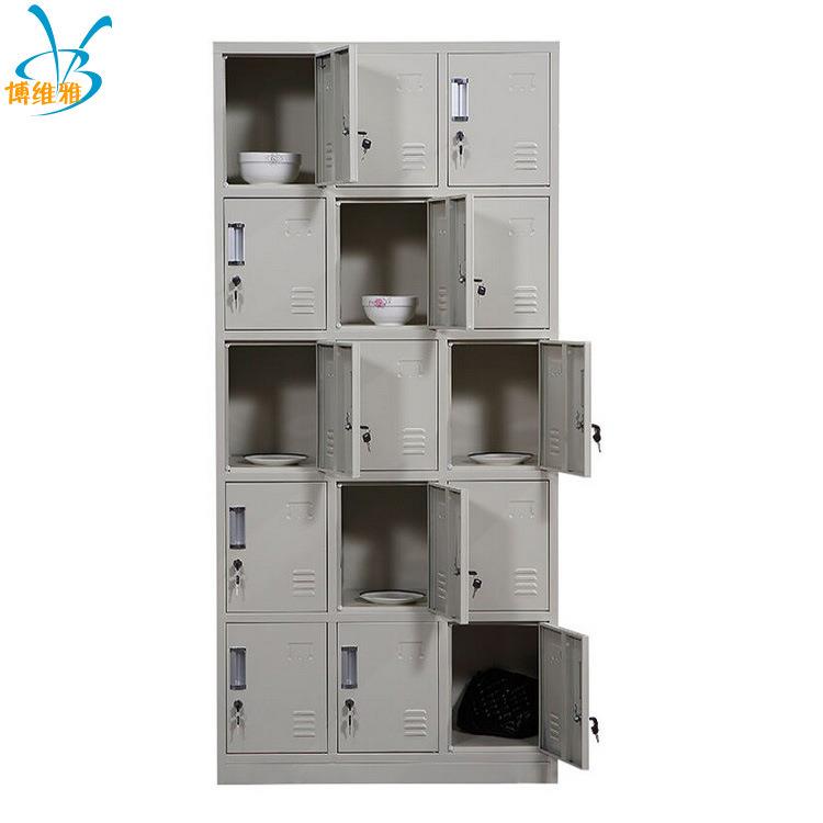 香河铁柜办公家具十五门储物柜 铁皮文件柜 15门资料柜