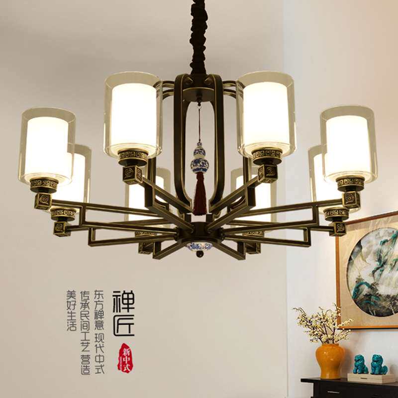 现代新中式吊灯客厅灯具套餐古典大气书房卧室中国风仿古餐厅吊灯