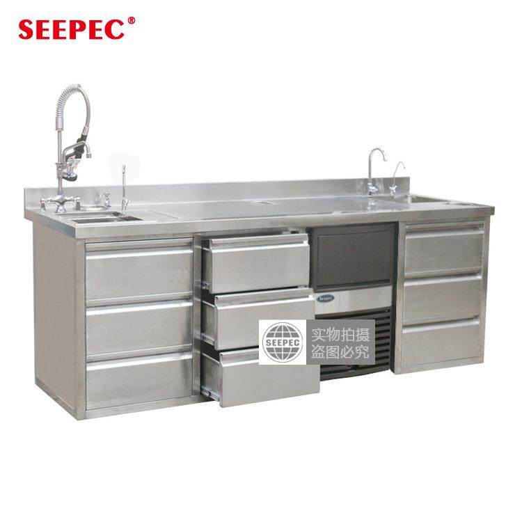 不锈钢水吧台 咖啡吧台奶茶吧台设备 奶茶店咖啡店设备客制