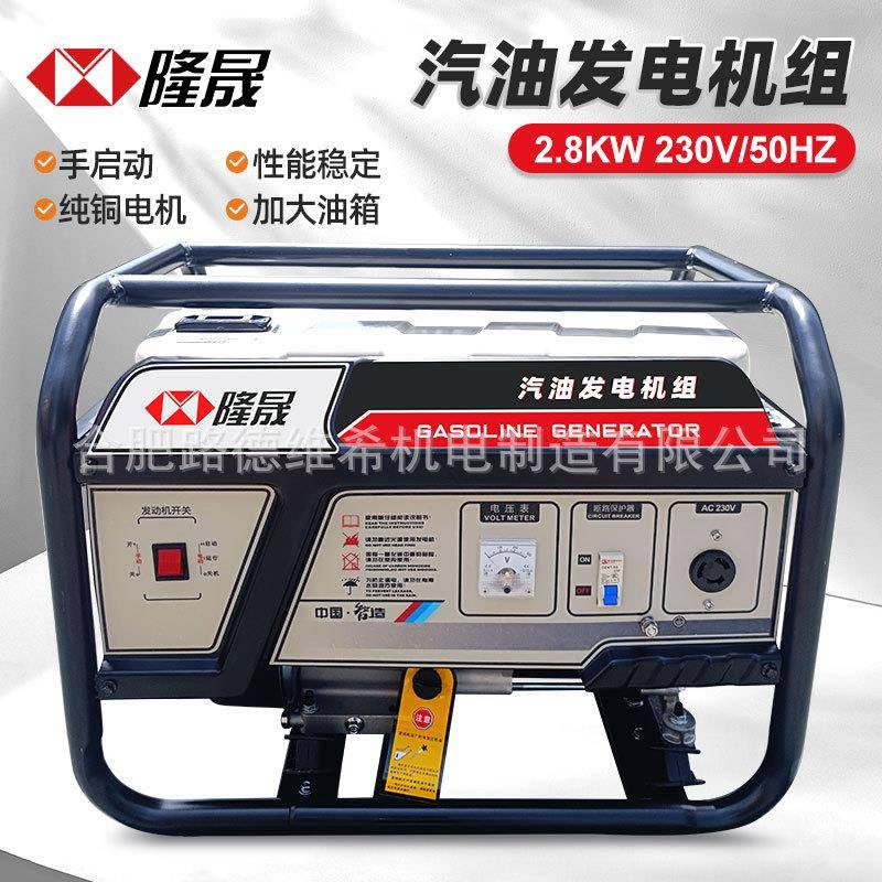 LS4800手启动2.8KW汽油发电机组230V小型移动户外便携式发电机组