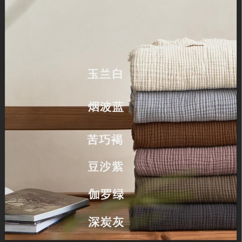 美拉德色系！毯子四层纱全棉流苏毯 A类复古民宿沙发薄被子盖毯子