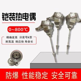 工业K分度本安不锈钢上海仪表三厂 热电偶 上仪WRNK 240防爆铠装