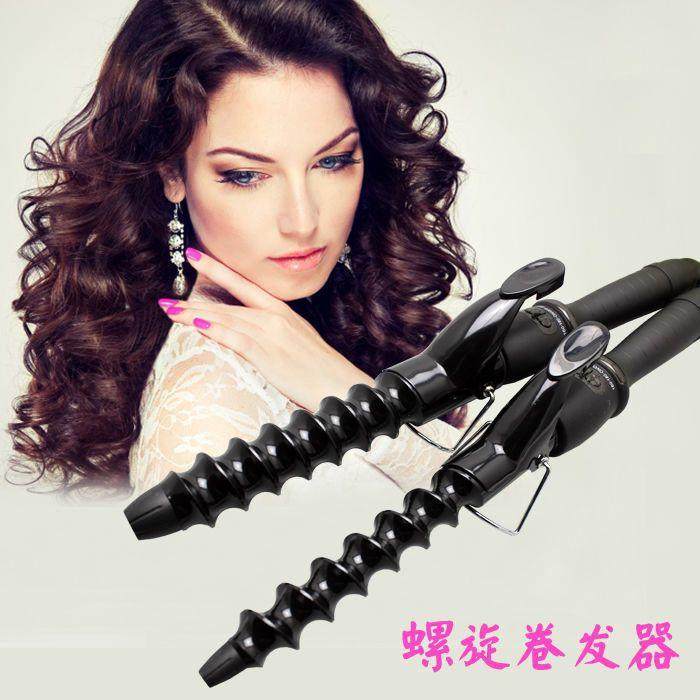 螺旋纹卷发棒大波浪大卷蛋卷头卷发器陶瓷不伤发梨花螺丝卷发神器