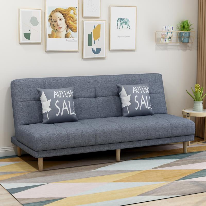 沙发床两用双人可折叠多功能两用变床拆洗无扶手1米4宽梳化床客厅