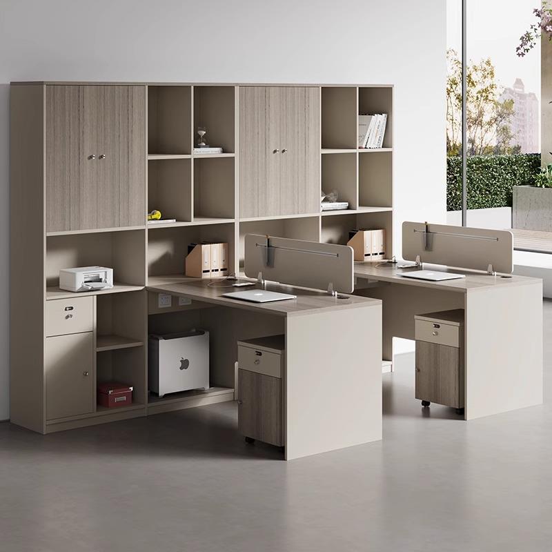 财务办公桌办公室卡座双人会计办公桌办公家具面对面职员桌椅组合