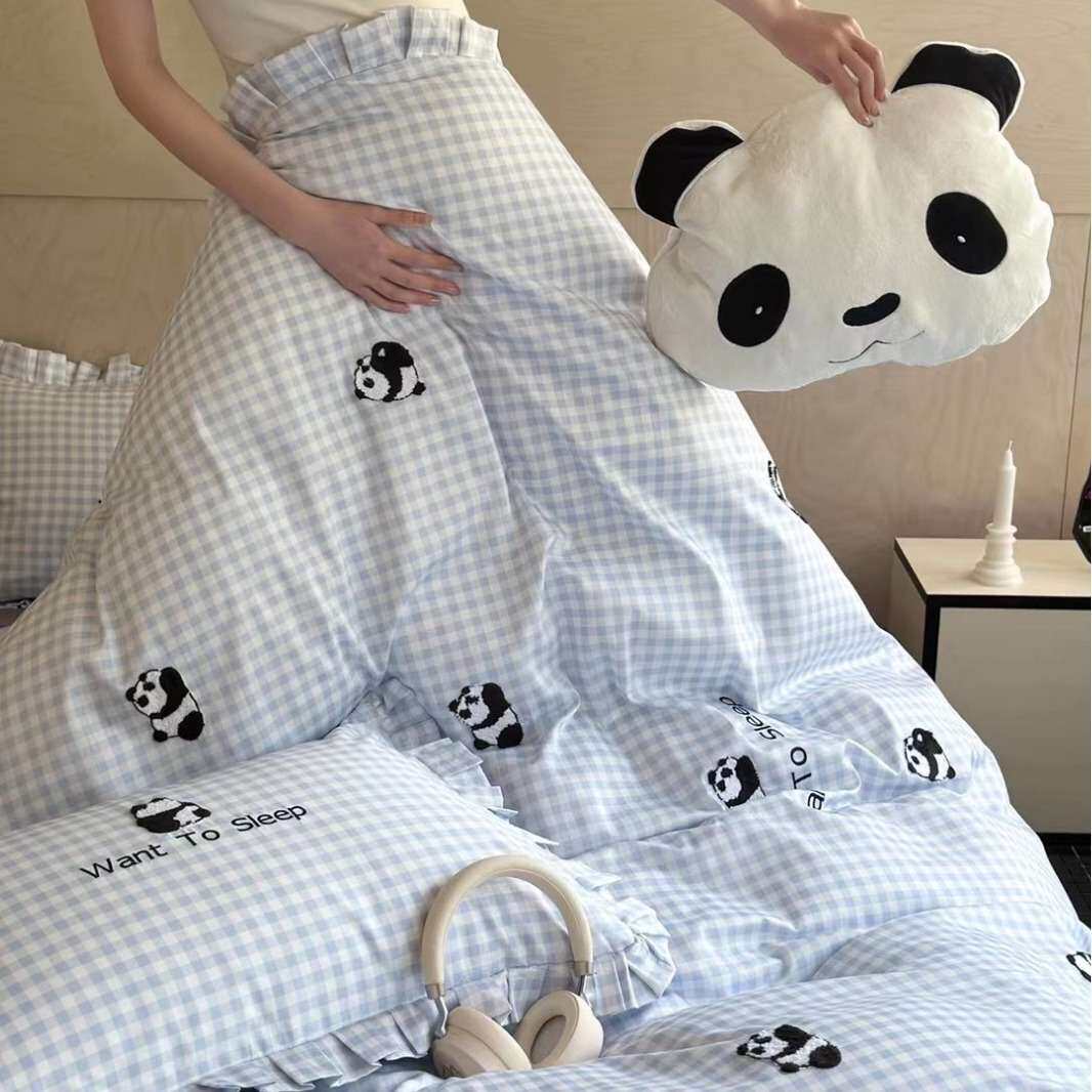 纯棉四件套全棉小清新春夏床上用品4件套被套床单数码印花