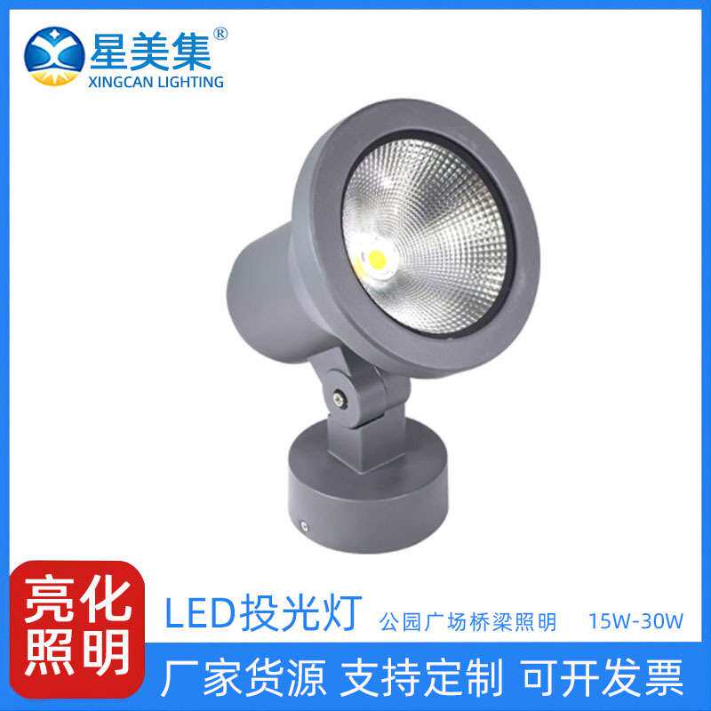 cob庭院草坪灯景观射树灯绿化投光灯15W30W草坪园林鸟巢照树