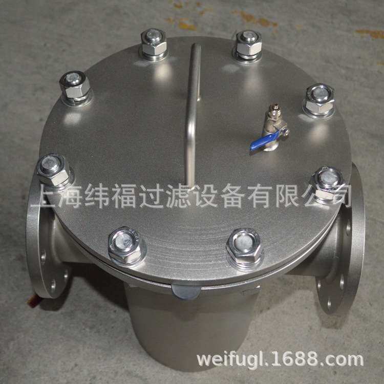 304不锈钢蓝式过滤器快开提篮直通式污水管道工业气体除污器316L