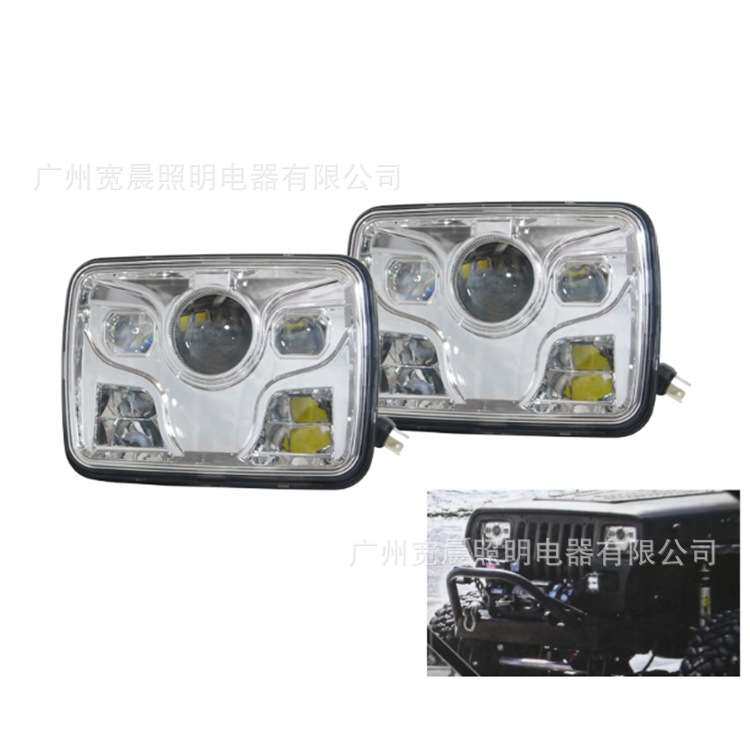 7英寸80W LED工作灯车前大灯 驾驶灯 越野工程挖掘机工作灯