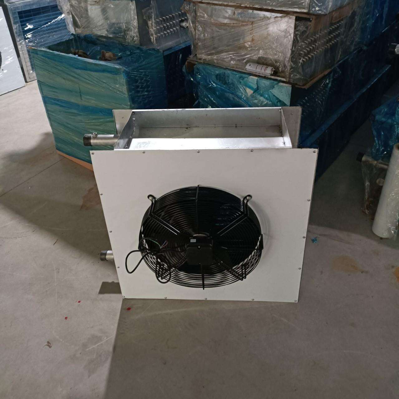 优惠热推温室大棚管道式铜管水温暖风机水暖锅炉配套散热器厂家