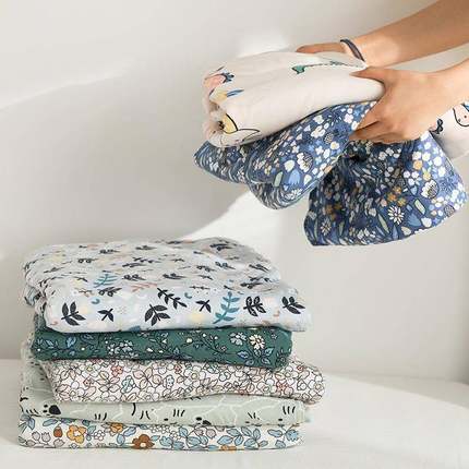A类全棉被套单品 田园碎花清新纯棉裸睡天竺棉被罩拉链单件