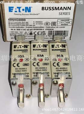 32NHG000B 熔断器 工作电流 32A、NH000、gG、500Vac、导电握耳