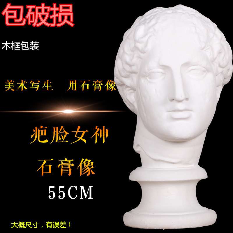 厂家直销疤脸女神石膏像麻脸维纳斯头像美术用品写生教具巴特农头