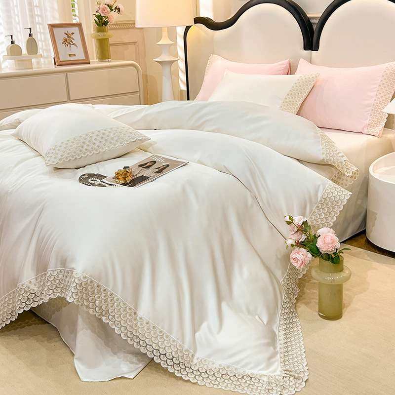 夏季高颜值居家公主风真丝床上少女心花边白色床品被套床单四件套,玩具/童车/益智/积木/模型,遥控车升级件/零配件,淘宝优惠券,粉丝福利购,淘宝优惠卷