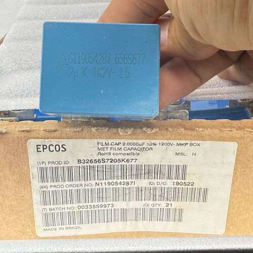 德国EPCOS B32656S7205K677 薄膜电容 2uF1200V 原装现货