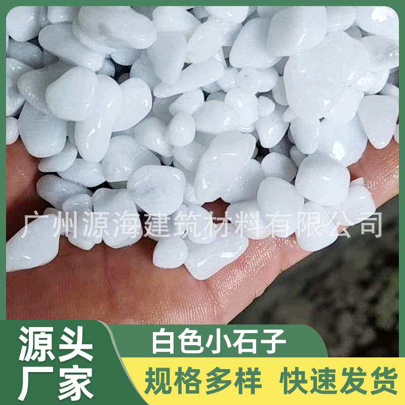 厂家订制北海 小白石子花盆多肉铺面石园艺造景白色石头装饰供应
