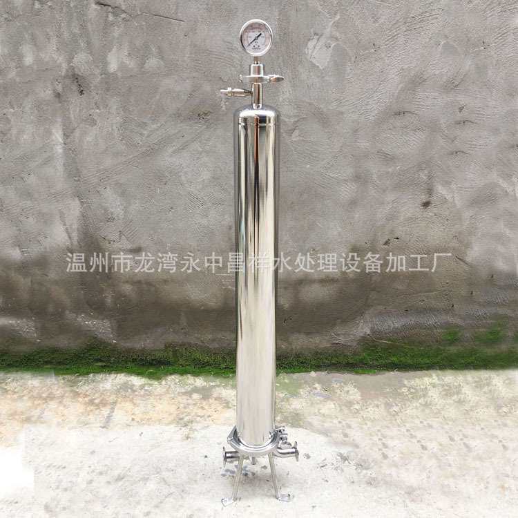厂家直供不锈钢卫生级单芯20寸30寸终端微孔膜折叠滤芯过滤器