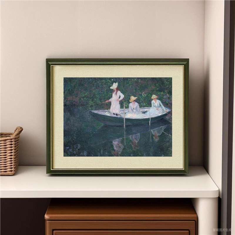 美式挂画法式壁画欧式风景油画北欧装饰画莫奈作品睡莲客厅挂墙画