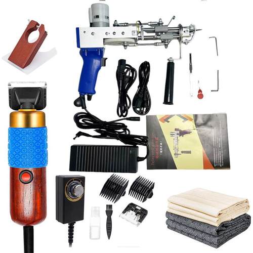 跨境手工地毯枪二合一簇绒枪电推剪工具套装tuftinggun地毯织机